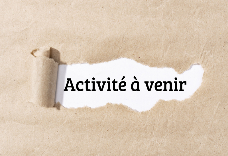 Activité à venir